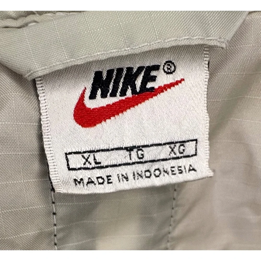 Vintage Nike Men's Windbreaker White Tag XL Zip‎ Up Jacket Stripe Coat